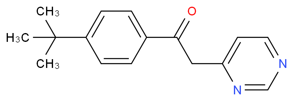 1-(4-tert-Butylphenyl)-2-pyrimidin-4-ylethanone_分子结构_CAS_849021-29-0)