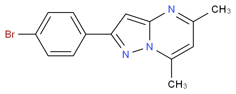 2-(4-bromophenyl)-5,7-dimethylpyrazolo[1,5-a]pyrimidine_分子结构_CAS_310422-24-3