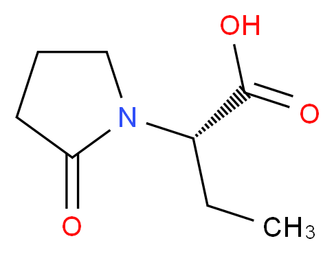 (2S)-2-(2-oxopyrrolidin-1-yl)butanoic acid_分子结构_CAS_102849-49-0