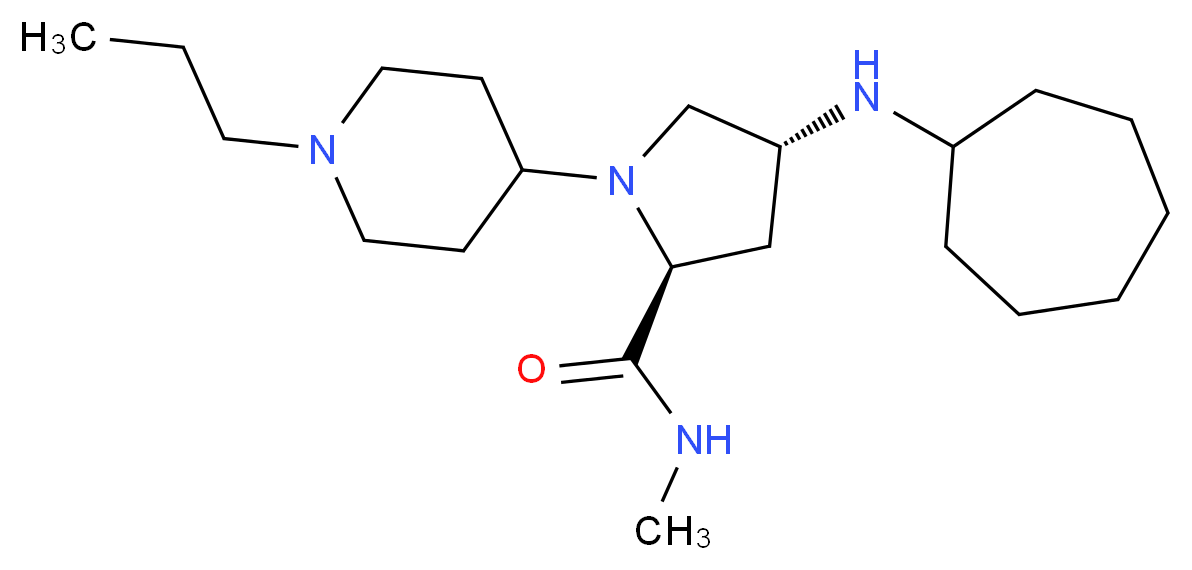 (4R)-4-(cycloheptylamino)-N-methyl-1-(1-propyl-4-piperidinyl)-L-prolinamide_分子结构_CAS_)