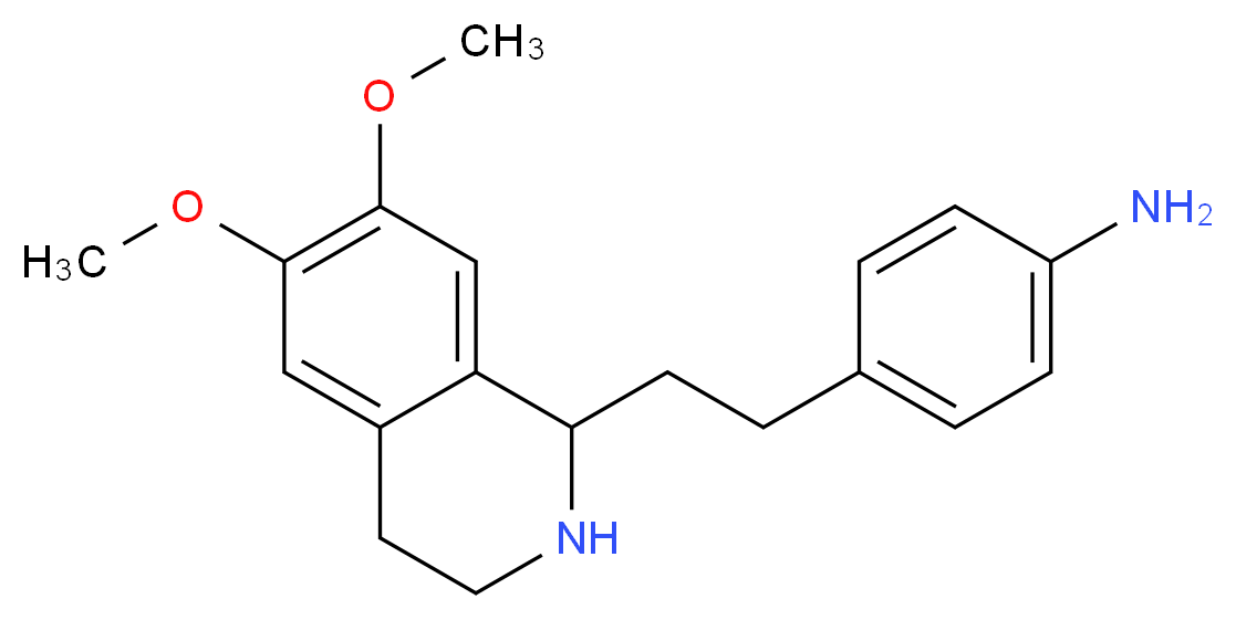 4-[2-(6,7-二甲氧基-1,2,3,4-四氢异喹啉基)乙基]苯胺_分子结构_CAS_82925-02-8)