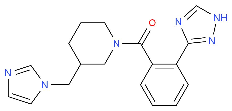 3-(1H-imidazol-1-ylmethyl)-1-[2-(1H-1,2,4-triazol-3-yl)benzoyl]piperidine_分子结构_CAS_)