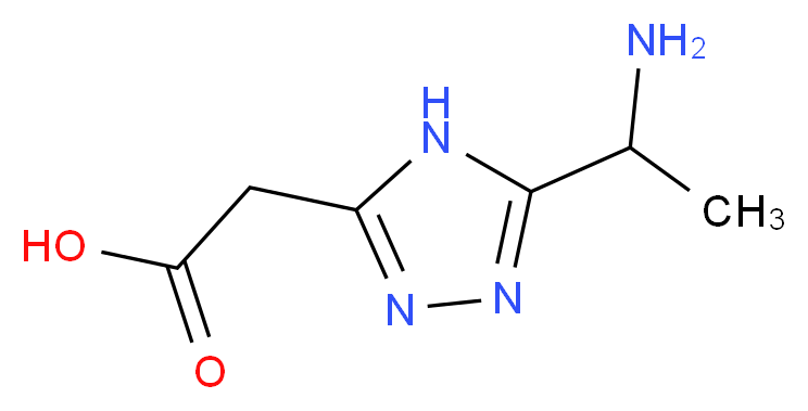 [5-(1-aminoethyl)-4H-1,2,4-triazol-3-yl]acetic acid_分子结构_CAS_951625-86-8)