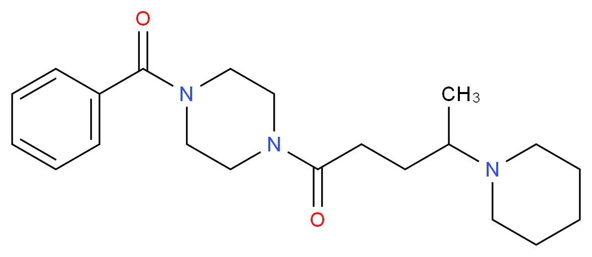 1-benzoyl-4-(4-piperidin-1-ylpentanoyl)piperazine_分子结构_CAS_)