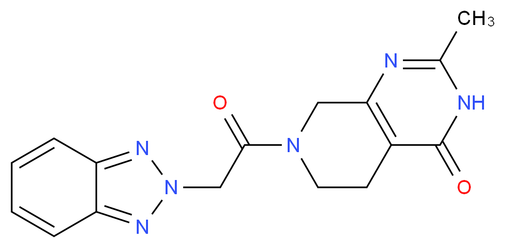 7-(2H-1,2,3-benzotriazol-2-ylacetyl)-2-methyl-5,6,7,8-tetrahydropyrido[3,4-d]pyrimidin-4(3H)-one_分子结构_CAS_)