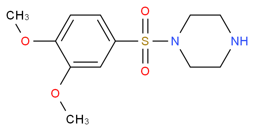1-[(3,4-Dimethoxyphenyl)sulfonyl]piperazine_分子结构_CAS_91908-88-2)