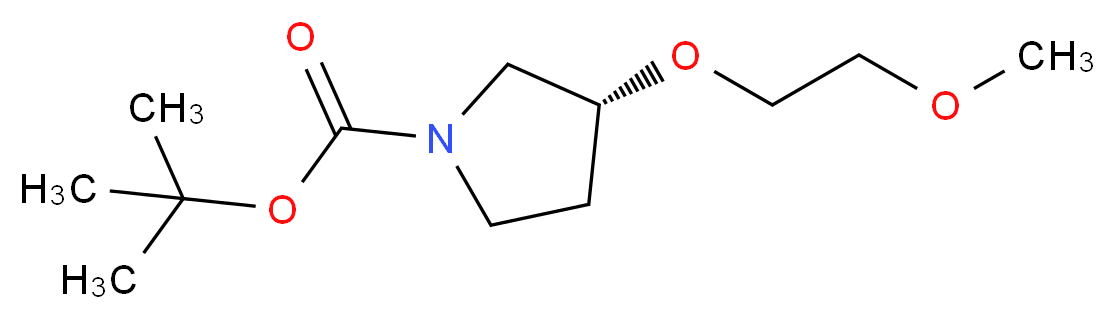 1-Boc-(R)-3-(2-甲氧基乙氧基)吡咯烷_分子结构_CAS_916792-33-1)