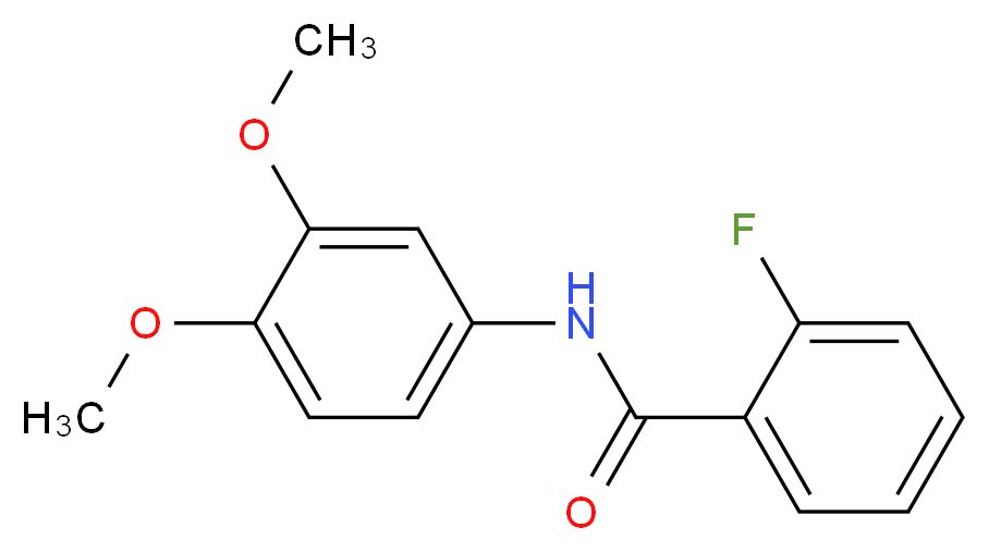 N-(3,4-dimethoxyphenyl)-2-fluorobenzamide_分子结构_CAS_459130-61-1