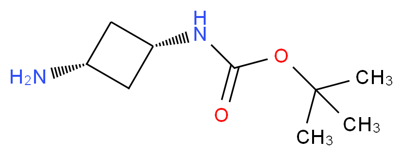 cis tert-Butyl N-(3-aminocyclobutyl)carbamate_分子结构_CAS_1212395-34-0)