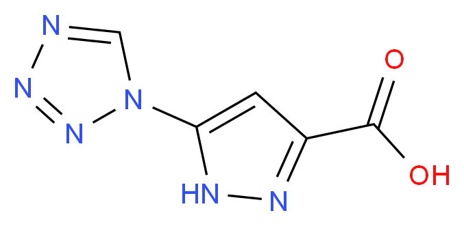 5-(1H-Tetrazol-1-yl)-1H-pyrazole-3-carboxylic acid_分子结构_CAS_1039008-40-6)