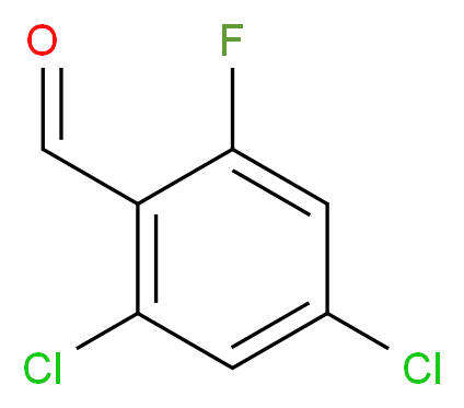 2,4-Dichloro-6-fluorobenzaldehyde_分子结构_CAS_681435-09-6)