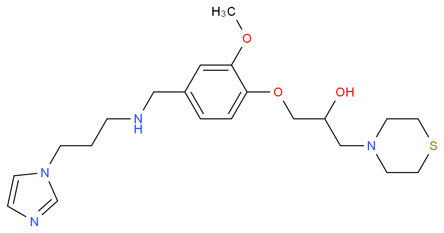 1-[4-({[3-(1H-imidazol-1-yl)propyl]amino}methyl)-2-methoxyphenoxy]-3-(4-thiomorpholinyl)-2-propanol_分子结构_CAS_)