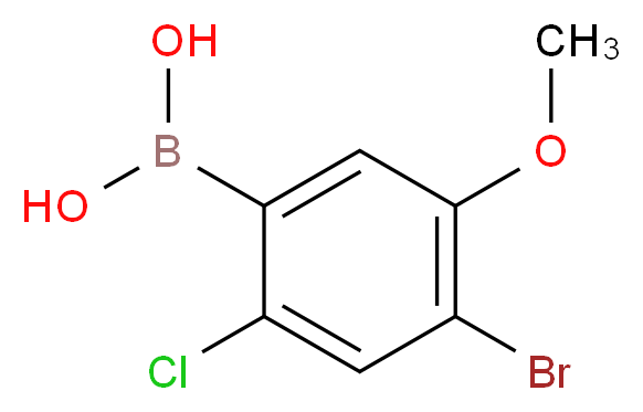 (4-Bromo-2-chloro-5-methoxy)benzeneboronic acid_分子结构_CAS_)