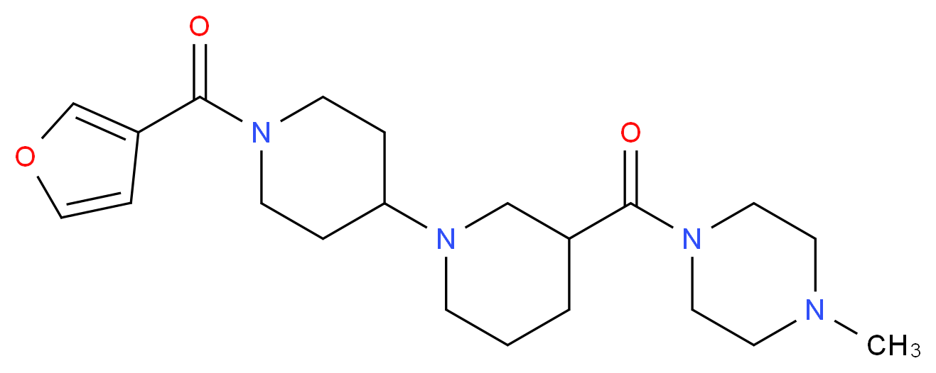 1'-(3-furoyl)-3-[(4-methylpiperazin-1-yl)carbonyl]-1,4'-bipiperidine_分子结构_CAS_)