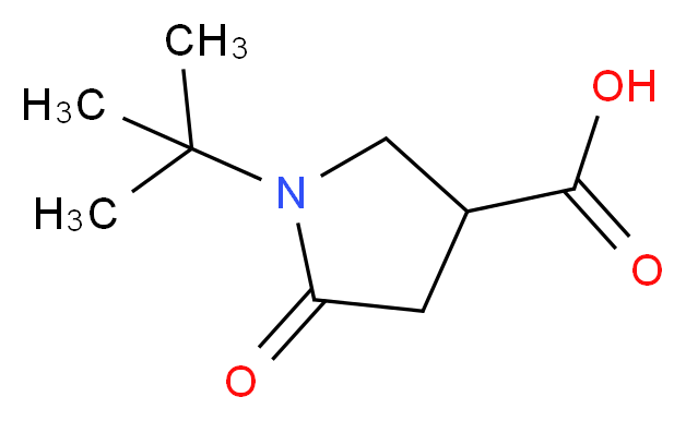 1-(tert-butyl)-5-oxopyrrolidine-3-carboxylic acid_分子结构_CAS_)