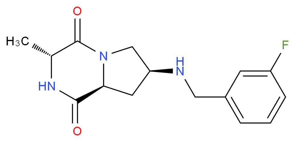 (3R,7S,8aS)-7-[(3-fluorobenzyl)amino]-3-methylhexahydropyrrolo[1,2-a]pyrazine-1,4-dione_分子结构_CAS_)