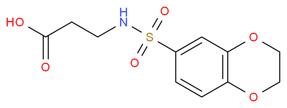 3-(2,3-Dihydro-benzo[1,4]dioxine-6-sulfonylamino)-propionic acid_分子结构_CAS_)