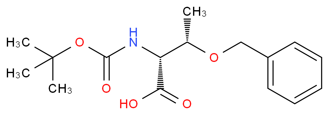 (2R,3S)-3-(benzyloxy)-2-{[(tert-butoxy)carbonyl]amino}butanoic acid_分子结构_CAS_69355-99-3