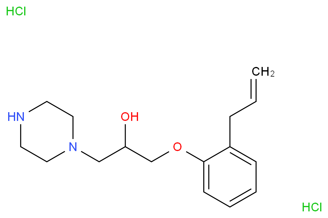 1-(2-Allyl-phenoxy)-3-piperazin-1-yl-propan-2-ol dihydrochloride_分子结构_CAS_)