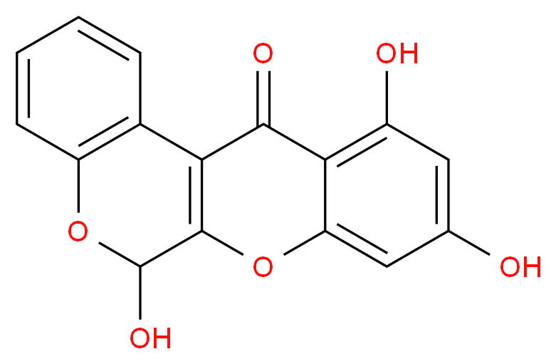 6,9,11-trihydroxy-6,12-dihydro-5,7-dioxatetraphen-12-one_分子结构_CAS_135626-13-0