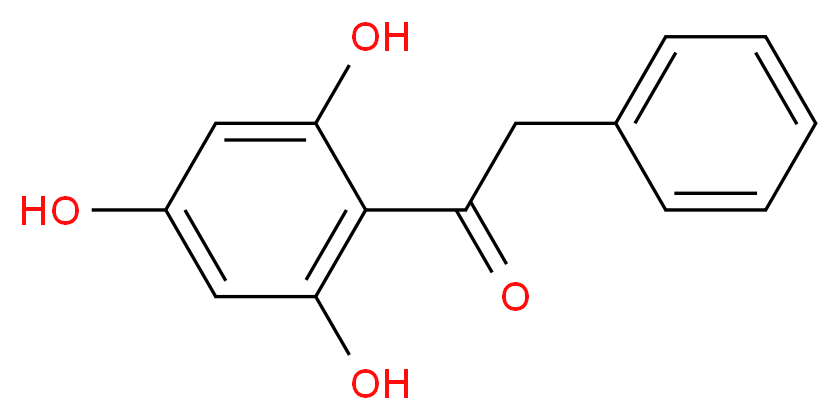 2-苯基-2′,4′,6′-三羟基苯乙酮_分子结构_CAS_727-71-9)