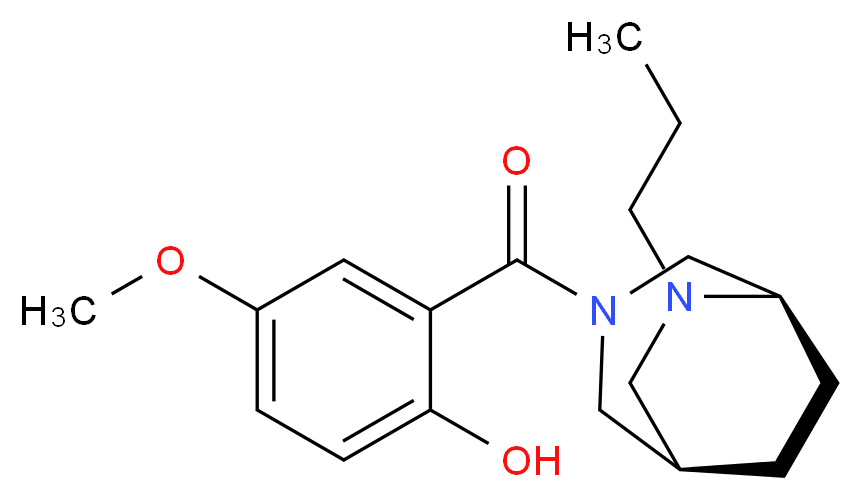 4-methoxy-2-{[(1R*,5R*)-6-propyl-3,6-diazabicyclo[3.2.2]non-3-yl]carbonyl}phenol_分子结构_CAS_)