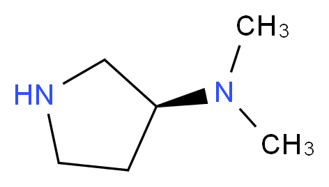 (3S)-(-)-3-(二甲氨基)吡咯烷_分子结构_CAS_132883-44-4)