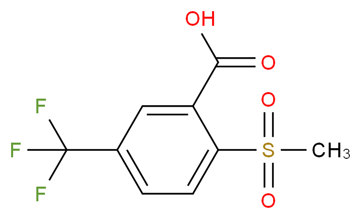 2-methanesulfonyl-5-(trifluoromethyl)benzoic acid_分子结构_CAS_1000339-64-9