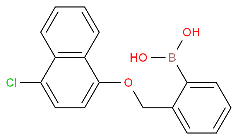 (2-{[(4-chloronaphthalen-1-yl)oxy]methyl}phenyl)boronic acid_分子结构_CAS_1072951-65-5