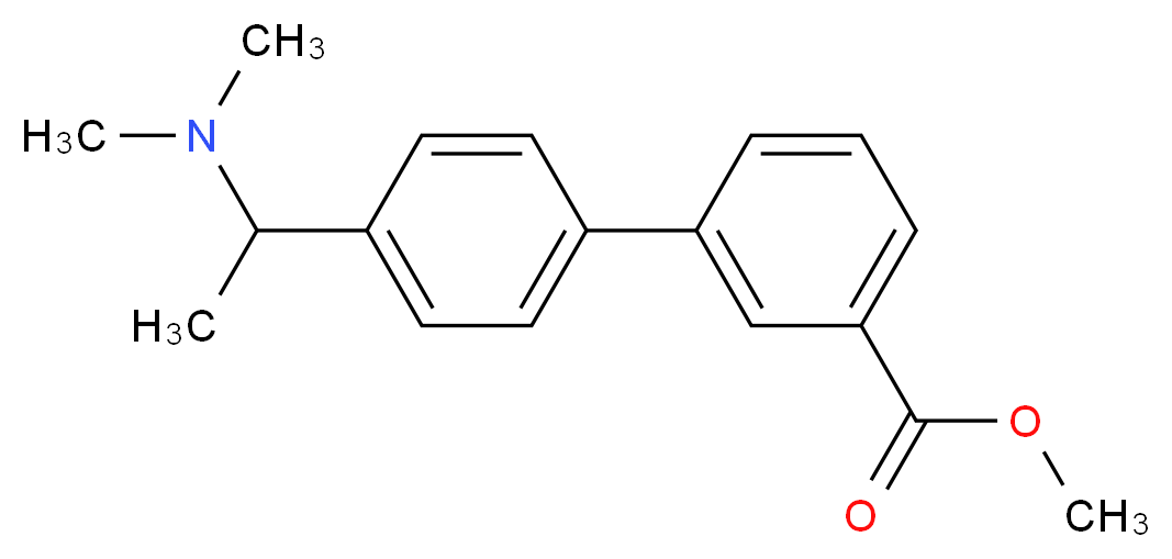 methyl 4'-[1-(dimethylamino)ethyl]biphenyl-3-carboxylate_分子结构_CAS_)