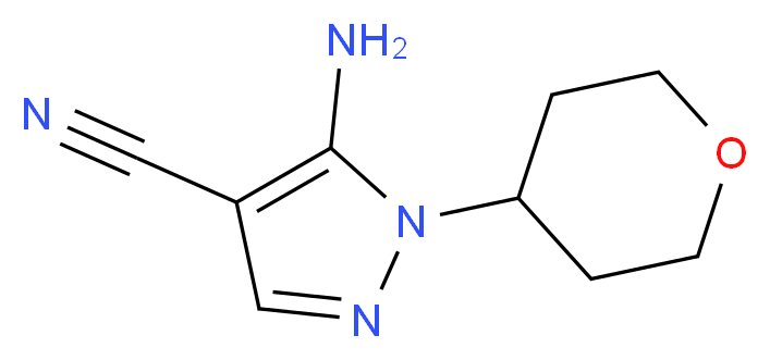 5-amino-1-(oxan-4-yl)-1H-pyrazole-4-carbonitrile_分子结构_CAS_1082745-49-0