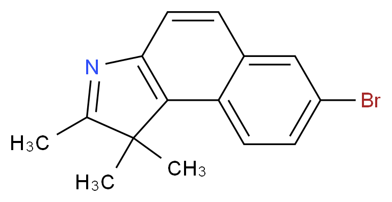 7-bromo-1,1,2-trimethyl-1H-benzo[e]indole_分子结构_CAS_879713-65-2