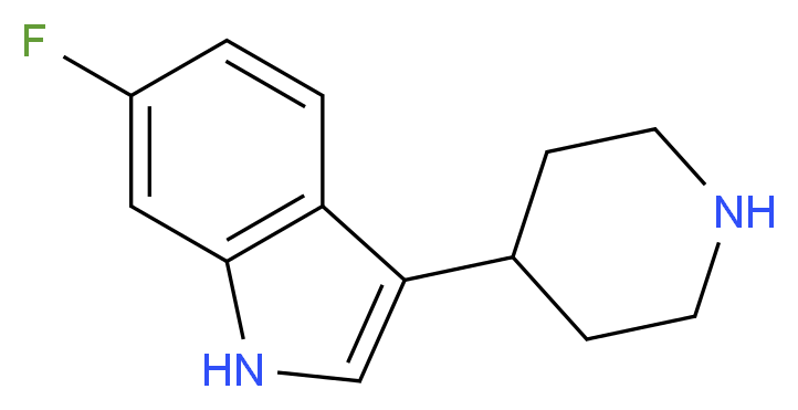 6-fluoro-3-(piperidin-4-yl)-1H-indole_分子结构_CAS_)