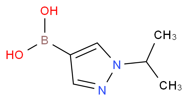 (1-Isopropyl-1H-pyrazol-4-yl)boronic acid_分子结构_CAS_1201643-90-4)