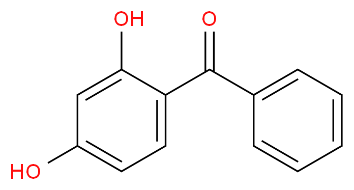 4-benzoylbenzene-1,3-diol_分子结构_CAS_131-56-6