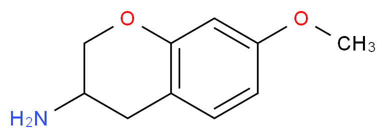 7-methoxy-3,4-dihydro-2H-1-benzopyran-3-amine_分子结构_CAS_119755-64-5