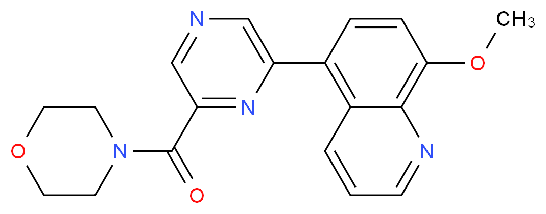 8-methoxy-5-[6-(morpholin-4-ylcarbonyl)pyrazin-2-yl]quinoline_分子结构_CAS_)