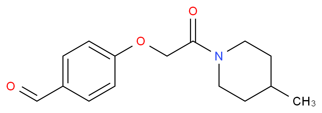 4-[2-(4-methylpiperidin-1-yl)-2-oxoethoxy]benzaldehyde_分子结构_CAS_915923-84-1