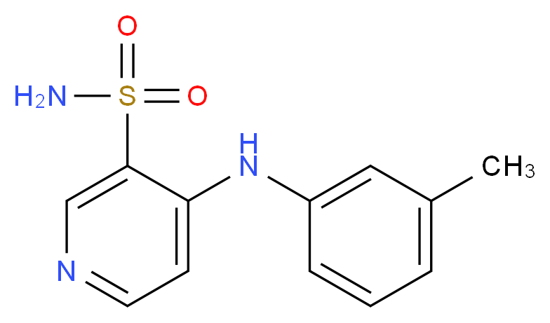 4-[(3-methylphenyl)amino]pyridine-3-sulfonamide_分子结构_CAS_72811-73-5