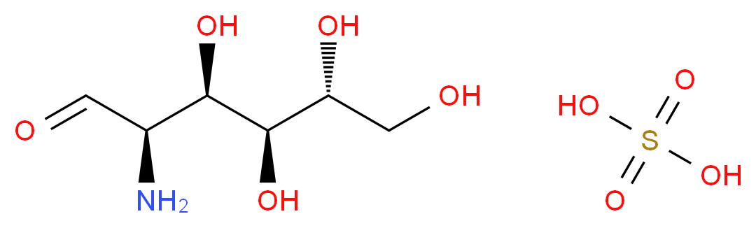 (2R,3R,4S,5R)-2-amino-3,4,5,6-tetrahydroxyhexanal; sulfuric acid_分子结构_CAS_33508-19-9