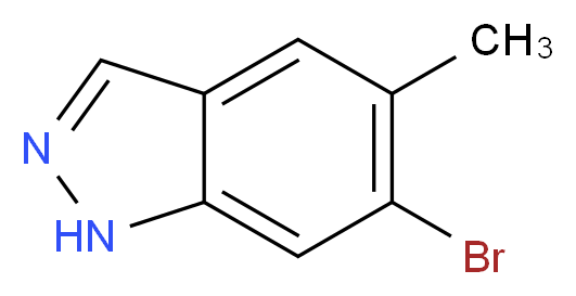 6-Bromo-5-methyl-1H-indazole_分子结构_CAS_1000343-69-0)