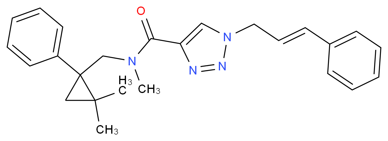 N-[(2,2-dimethyl-1-phenylcyclopropyl)methyl]-N-methyl-1-[(2E)-3-phenyl-2-propen-1-yl]-1H-1,2,3-triazole-4-carboxamide_分子结构_CAS_)