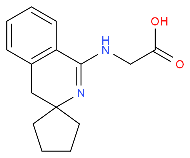 Spiro[cyclopentane-1,3'-(3',4'-dihydro-isoquinolin)]-1'-yl-aminoacetic acid_分子结构_CAS_)
