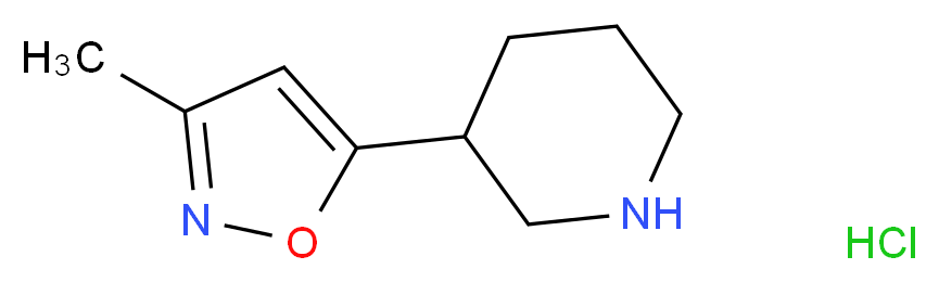 3-(3-Methyl-5-isoxazolyl)piperidine hydrochloride_分子结构_CAS_)