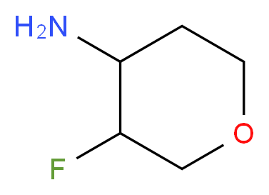 3-fluorooxan-4-amine_分子结构_CAS_1416371-97-5