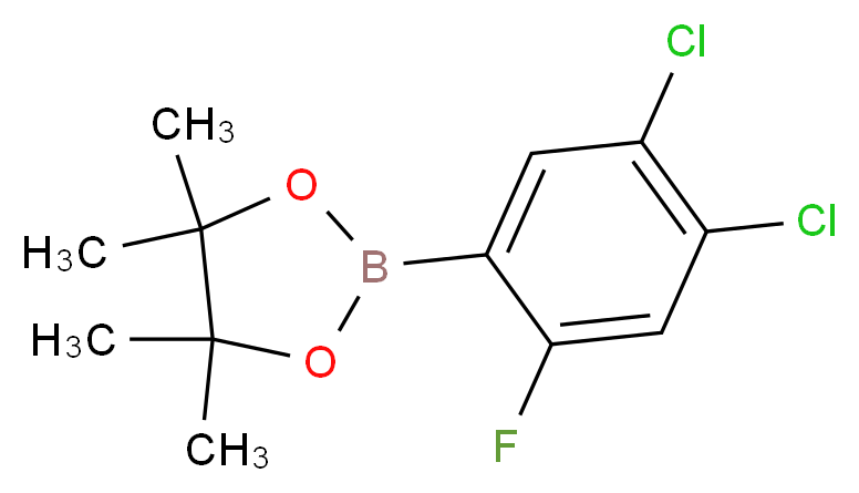 4,5-Dichloro-2-fluorobenzeneboronic acid pinacol ester_分子结构_CAS_1116681-96-9)