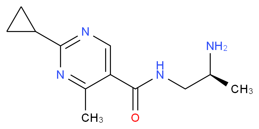 N-[(2S)-2-aminopropyl]-2-cyclopropyl-4-methylpyrimidine-5-carboxamide_分子结构_CAS_)