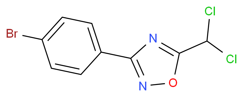 3-(4-bromophenyl)-5-(dichloromethyl)-1,2,4-oxadiazole_分子结构_CAS_1133116-19-4