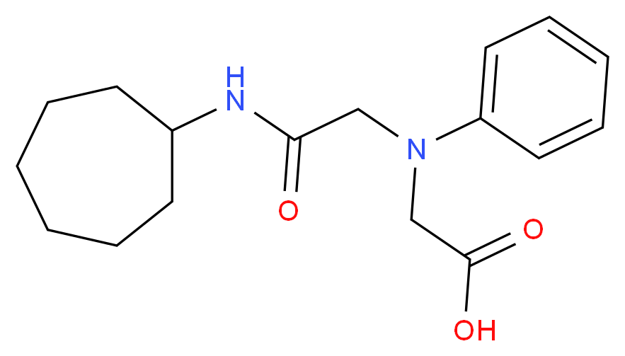 [[2-(Cycloheptylamino)-2-oxoethyl](phenyl)amino]-acetic acid_分子结构_CAS_)