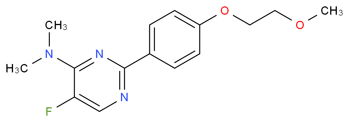 5-fluoro-2-[4-(2-methoxyethoxy)phenyl]-N,N-dimethylpyrimidin-4-amine_分子结构_CAS_)